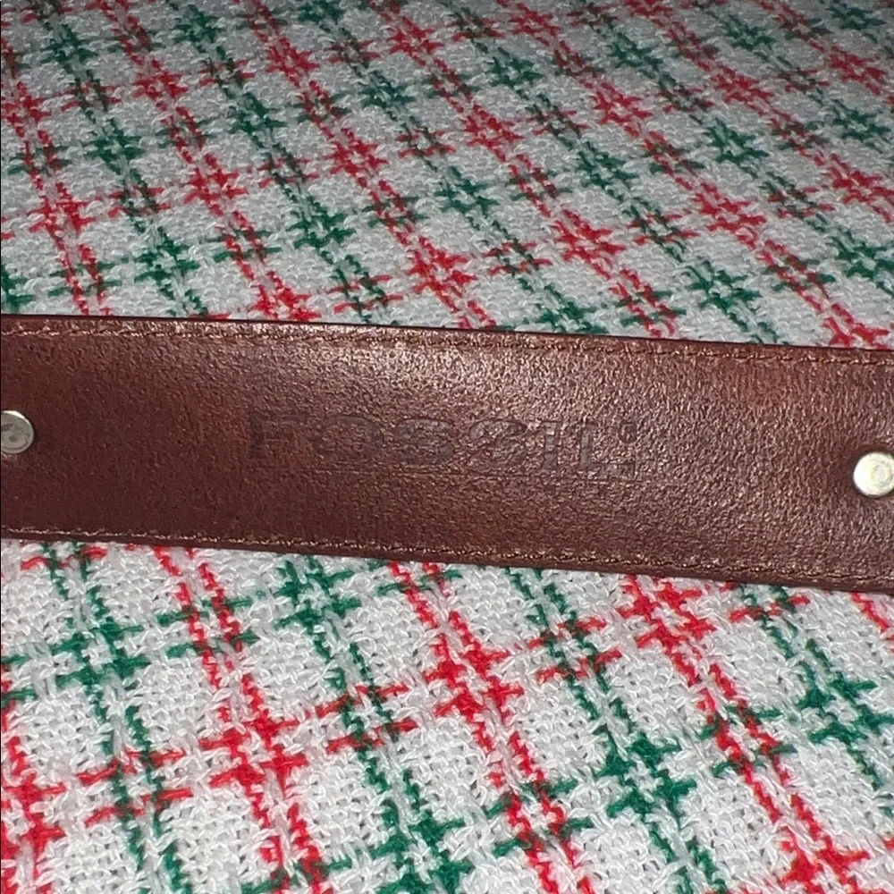 Fossil Vintage 1997 Leather and Silver Belt